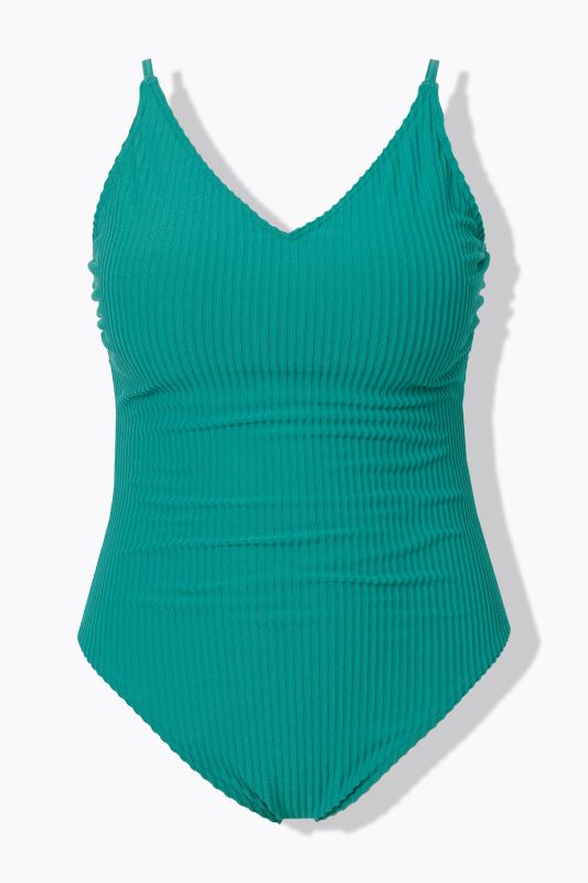 Terry Cloth Striped Swimsuit