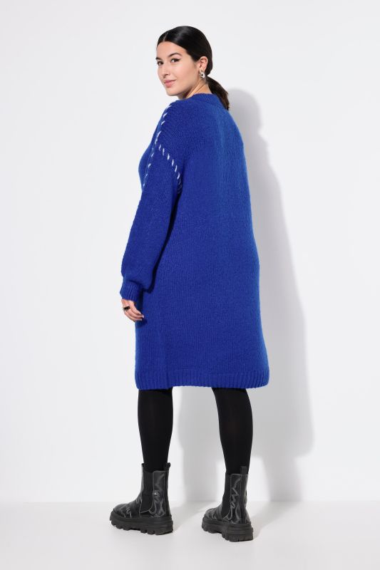 Oversized Seam Long Sleeve Sweater Dress