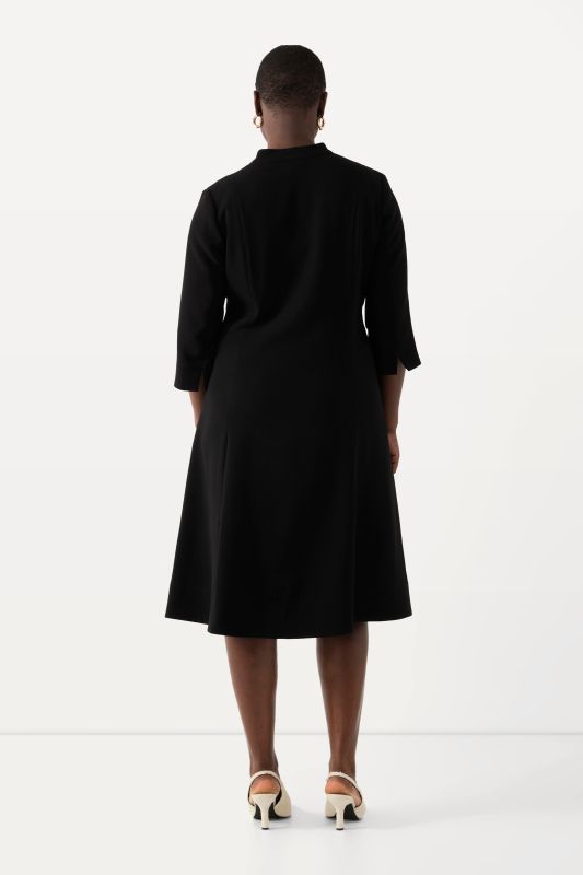 Mandarin Collar A-line Pocket Dress