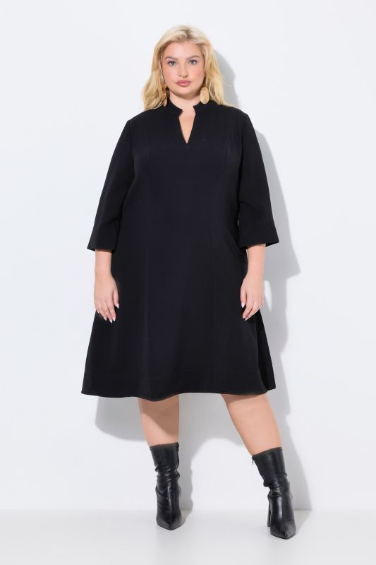 Mandarin Collar A-line Pocket Dress