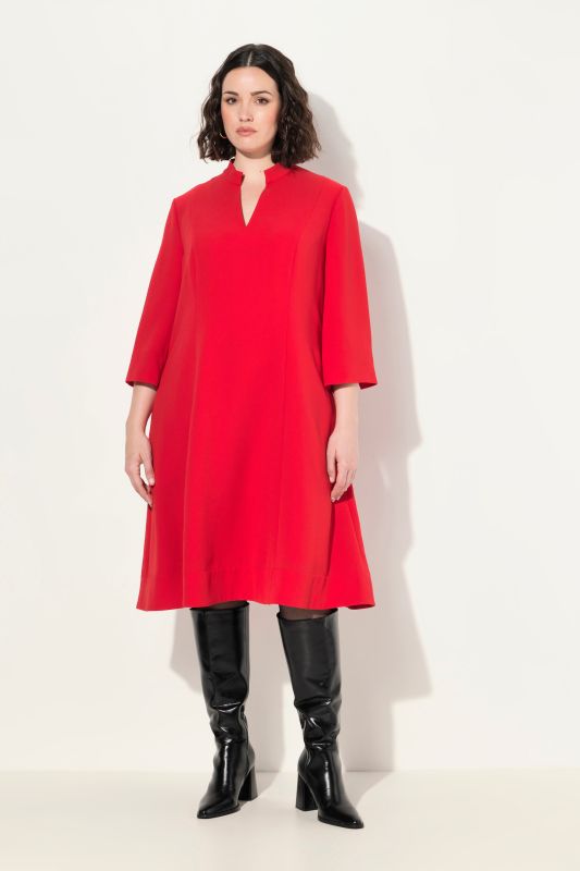 Mandarin Collar A-line Pocket Dress