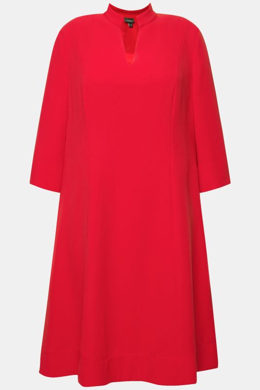 Mandarin Collar A-line Pocket Dress