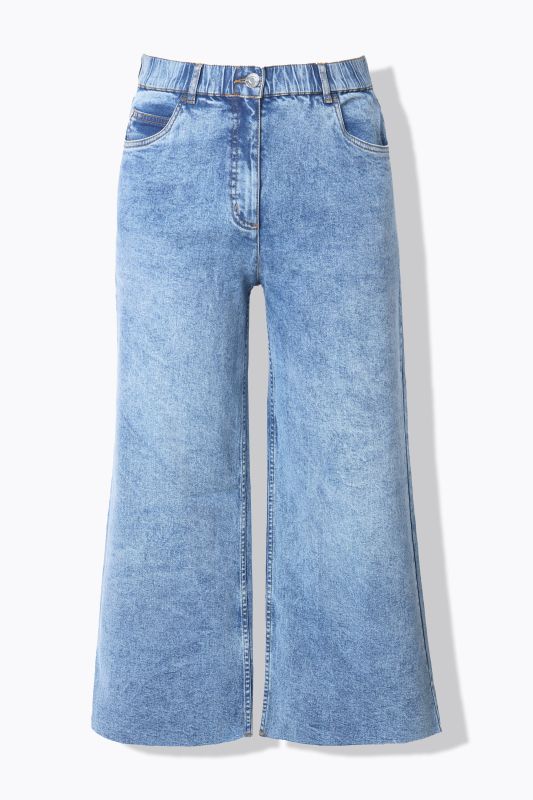 Denim Elastic Waist Culottes