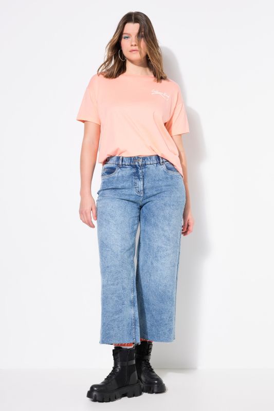 Denim Elastic Waist Culottes