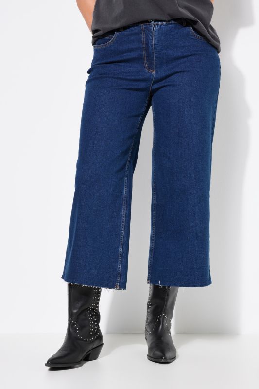 Denim Elastic Waist Culottes