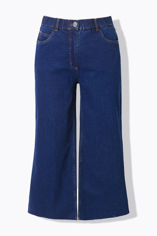 Denim Elastic Waist Culottes