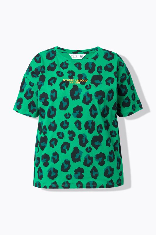 Leopard Print Studio Untold Embroidered Short Sleeve Tee