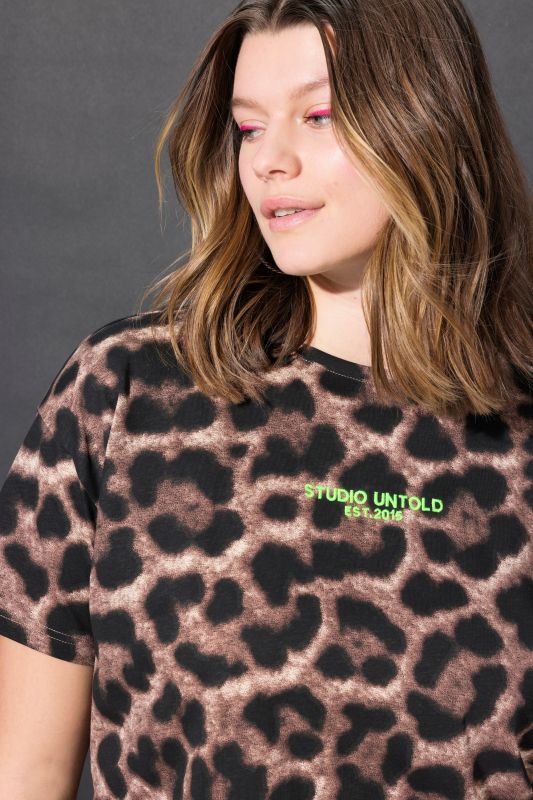 Leopard Print Studio Untold Embroidered Tee