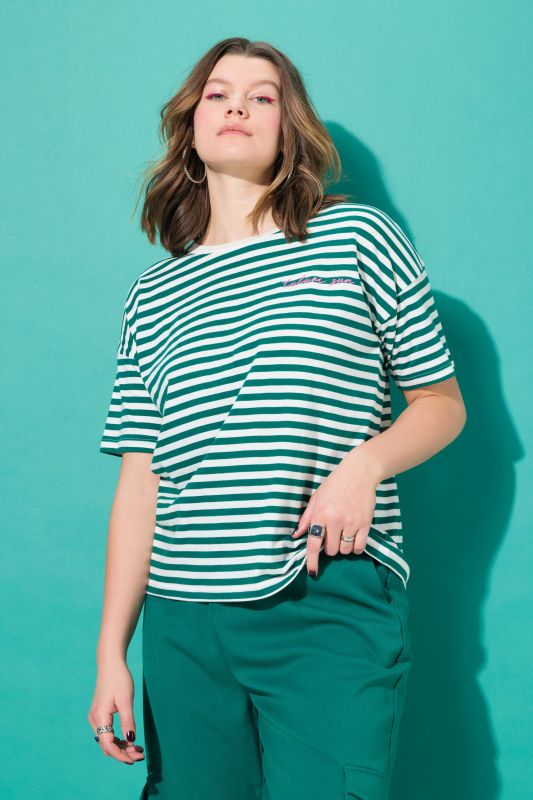 Striped City Embroidered Short Sleeve Tee