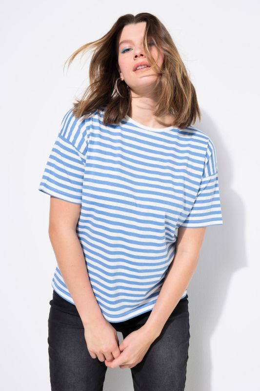 Striped City Embroidered Short Sleeve Tee