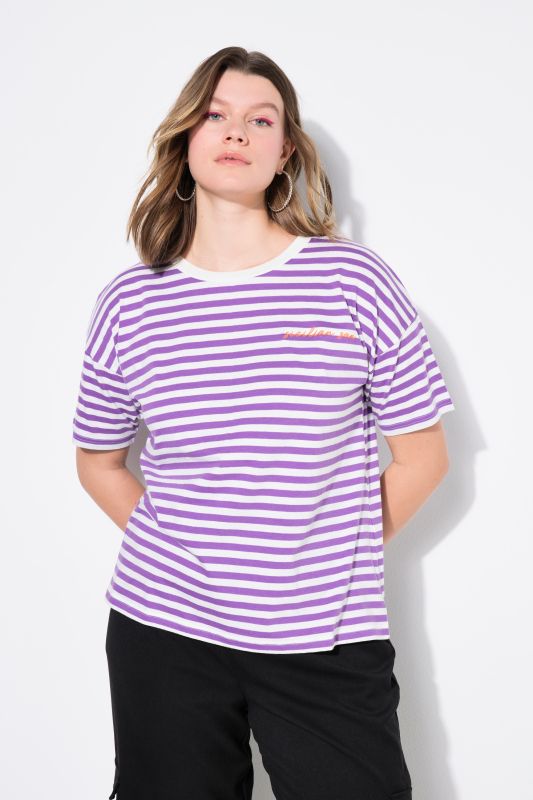 Striped City Embroidered Short Sleeve Tee