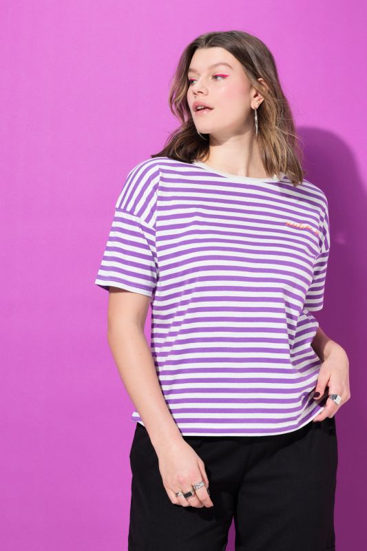 Striped City Embroidered Short Sleeve Tee