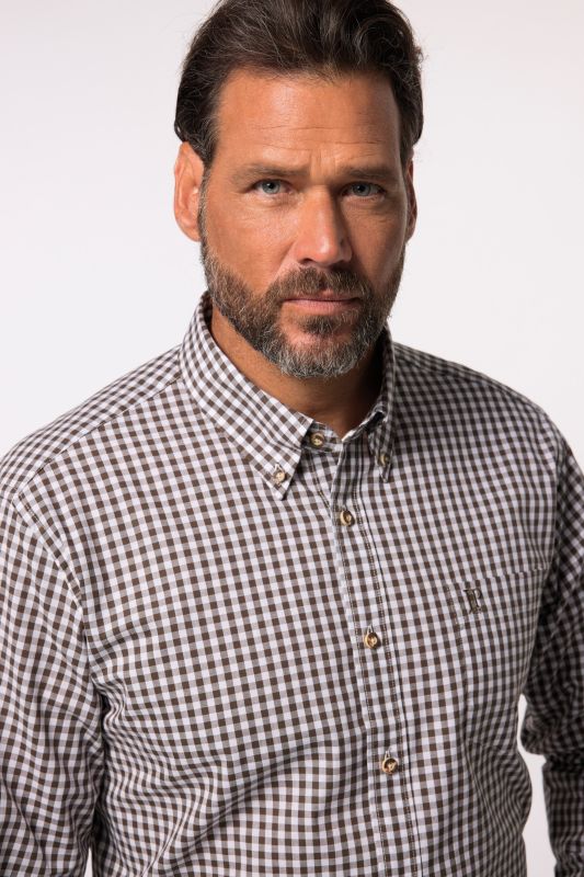 Long Sleeve Check Print Traditional Shirt