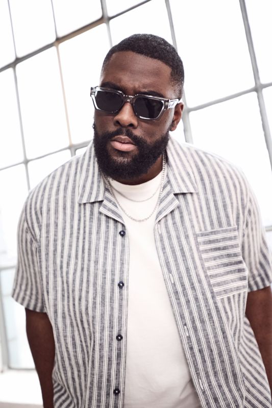 STHUGE linen blend striped shirt