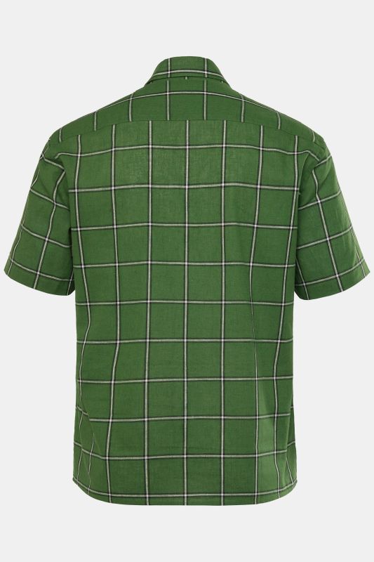 STHUGE linen blend check shirt