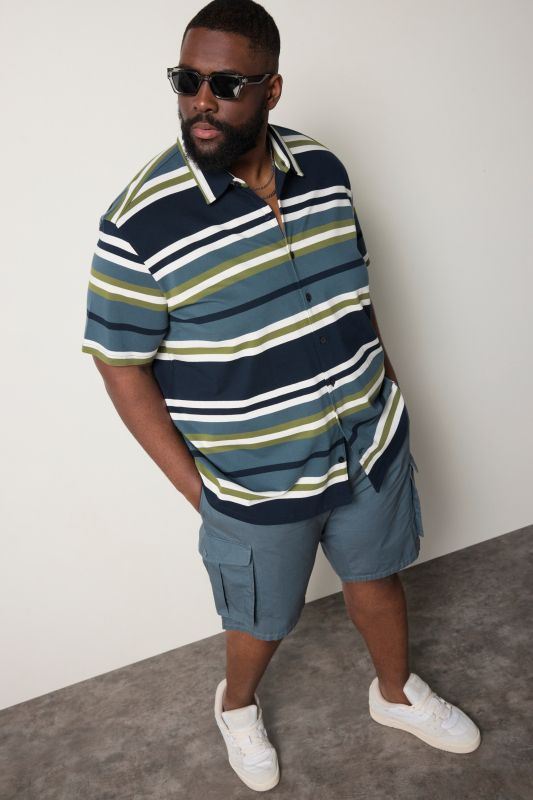 STHUGE piqué striped shirt