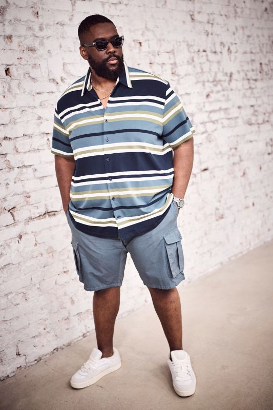 STHUGE piqué striped shirt