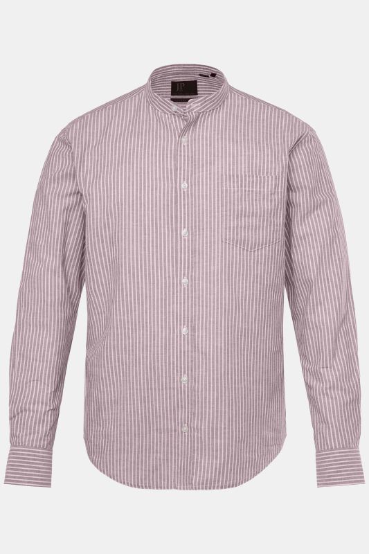 Linen blend striped shirt