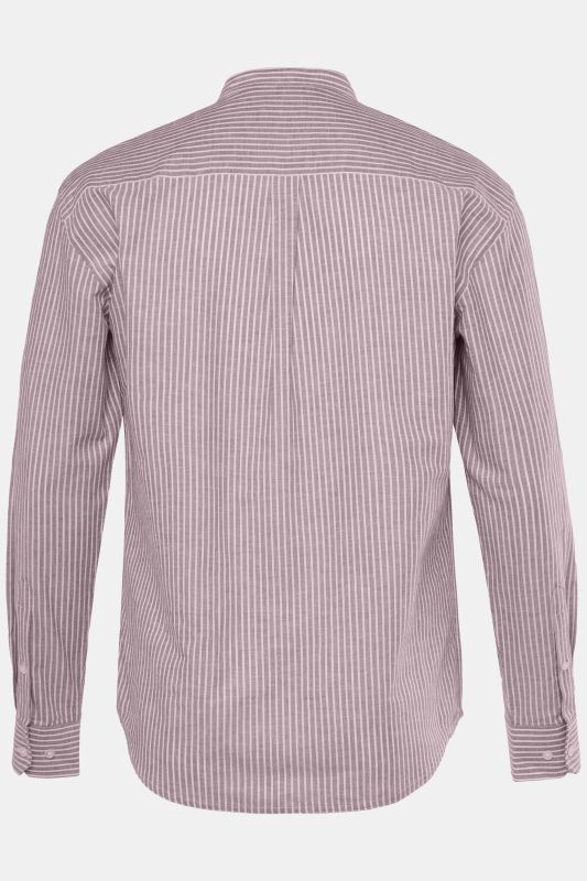 Linen blend striped shirt