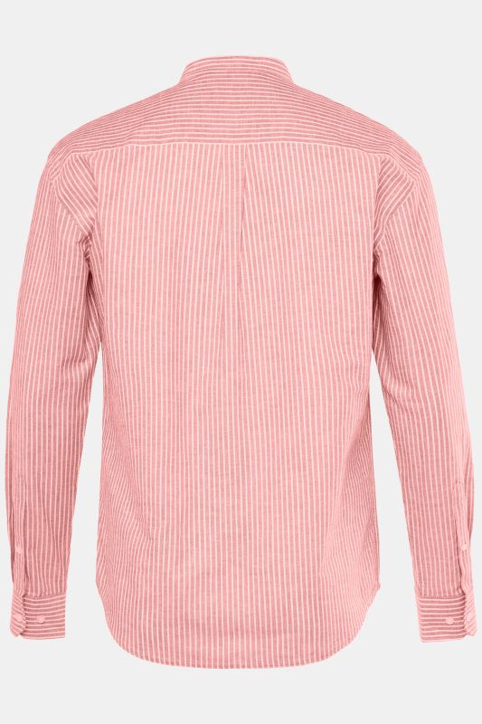 Linen blend striped shirt