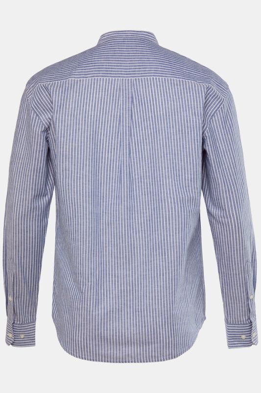 Linen blend striped shirt