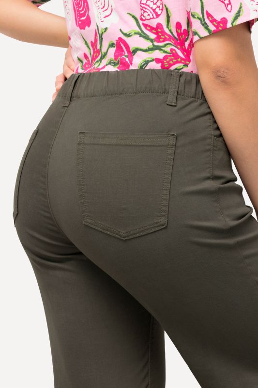 Frayed Hemline Elastic Waistband Bermuda Shorts