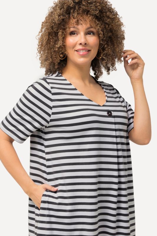 Striped Short Sleeve T-Shirt Dress