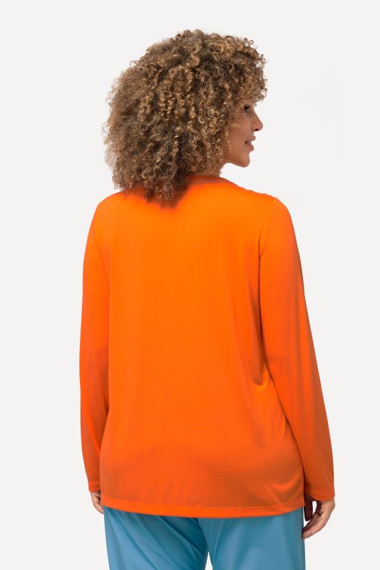 Antibacterial Long Sleeve V-Neck Jersey Tee