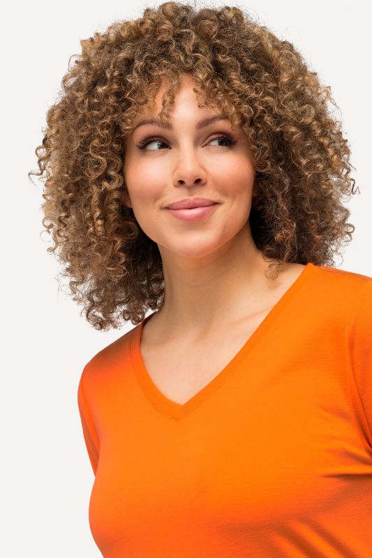 Antibacterial Long Sleeve V-Neck Jersey Tee