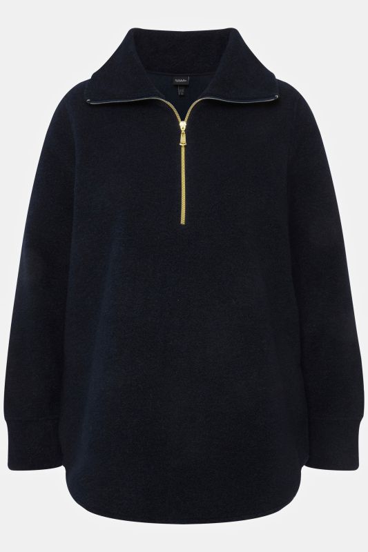 Sweatshirt mit Stehkragen und Reißverschluss