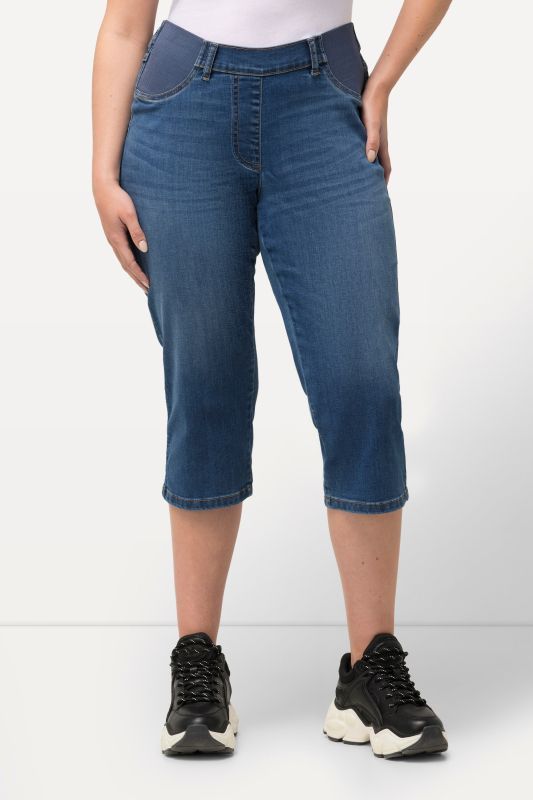 Capri jeans Sienna, slim leg, elastic waist, stretch