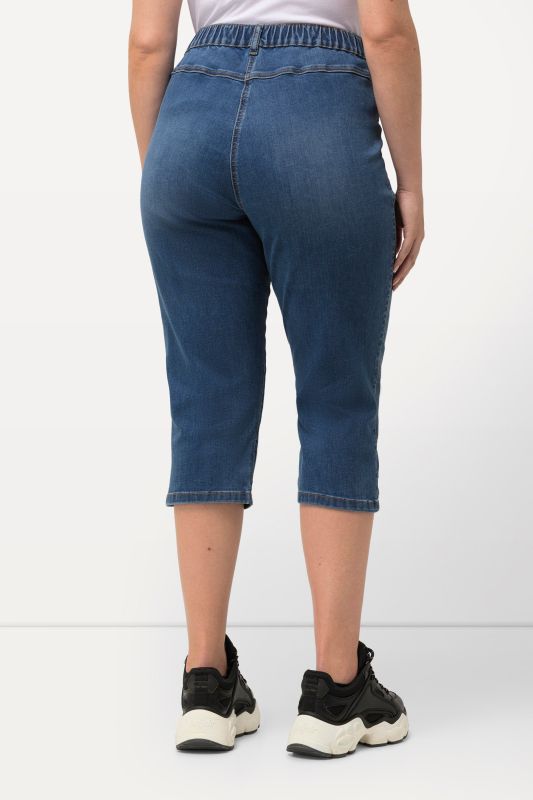 Capri jeans Sienna, slim leg, elastic waist, stretch