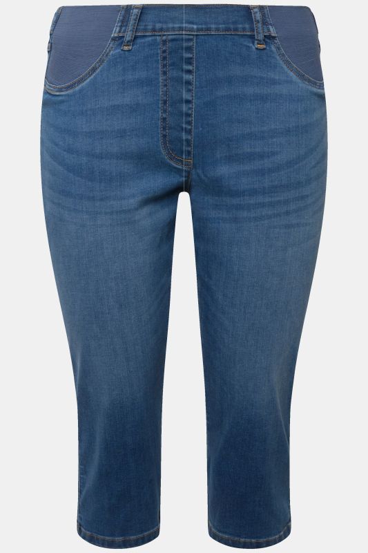 Capri jeans Sienna, slim leg, elastic waist, stretch