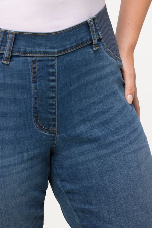 Capri jeans Sienna, slim leg, elastic waist, stretch