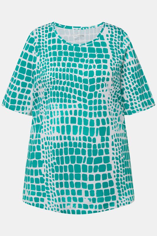 Snakeskin Print Short Sleeve Pima Cotton Tee