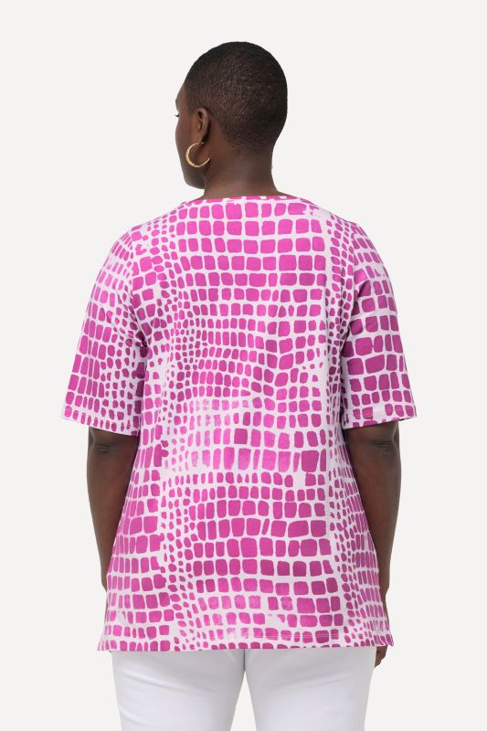 Snakeskin Print Short Sleeve Pima Cotton Tee