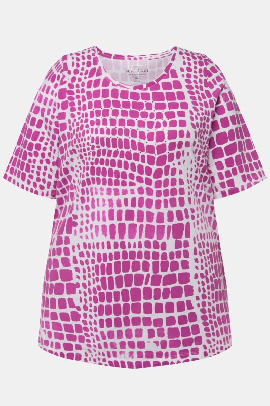 Snakeskin Print Short Sleeve Pima Cotton Tee