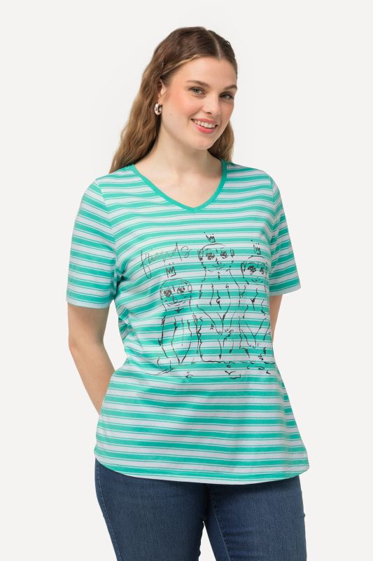 Striped Animal Graphic Tee