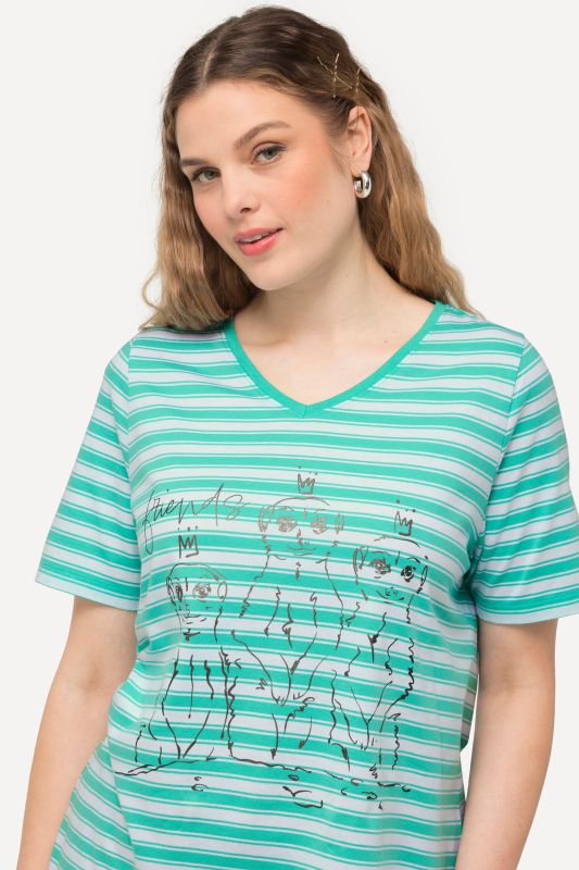 Striped Animal Graphic Tee