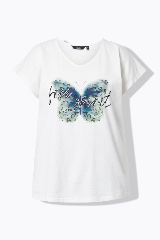 Free Spirit Butterfly Cap Sleeve Graphic Tee