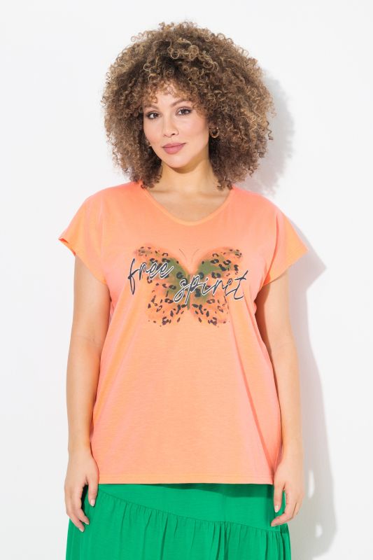 Free Spirit Butterfly Cap Sleeve Graphic Tee