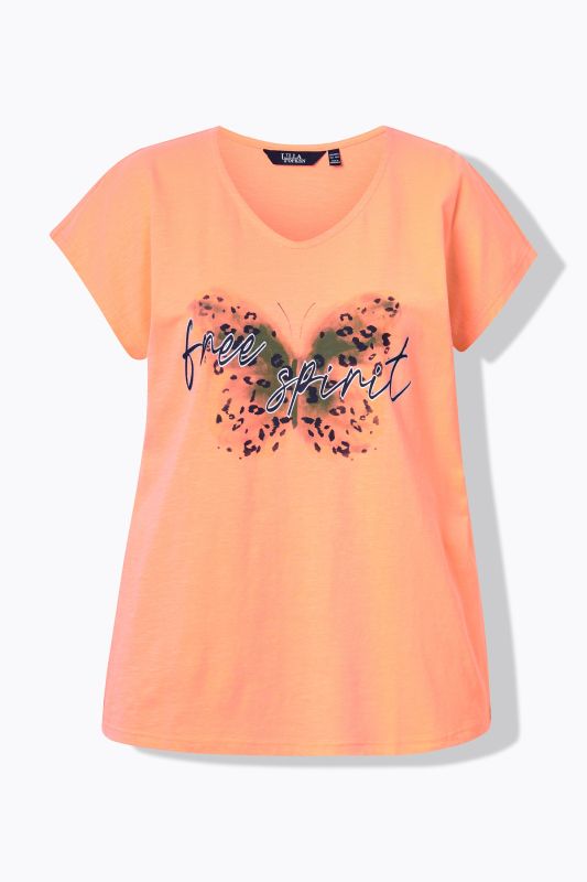 Free Spirit Butterfly Cap Sleeve Graphic Tee