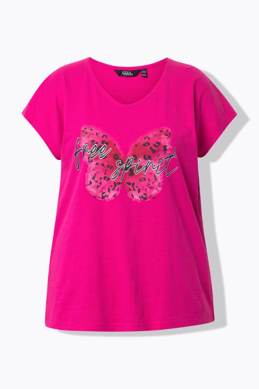 Free Spirit Butterfly Cap Sleeve Graphic Tee