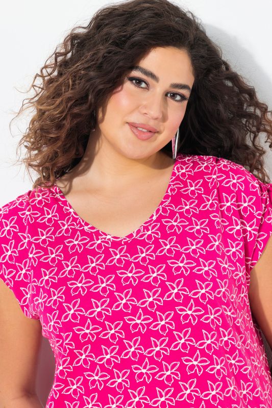 Vinework Gathered Cap Sleeve Dress