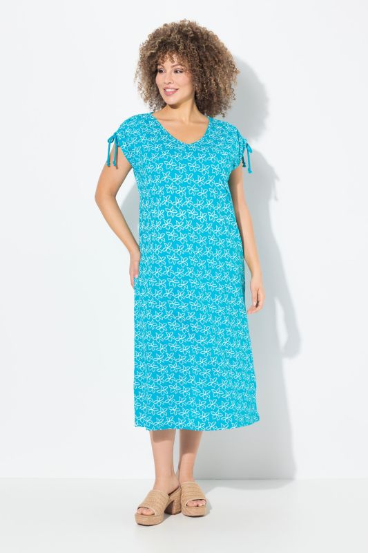Vinework Gathered Cap Sleeve Dress