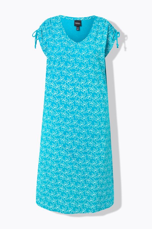 Vinework Gathered Cap Sleeve Dress