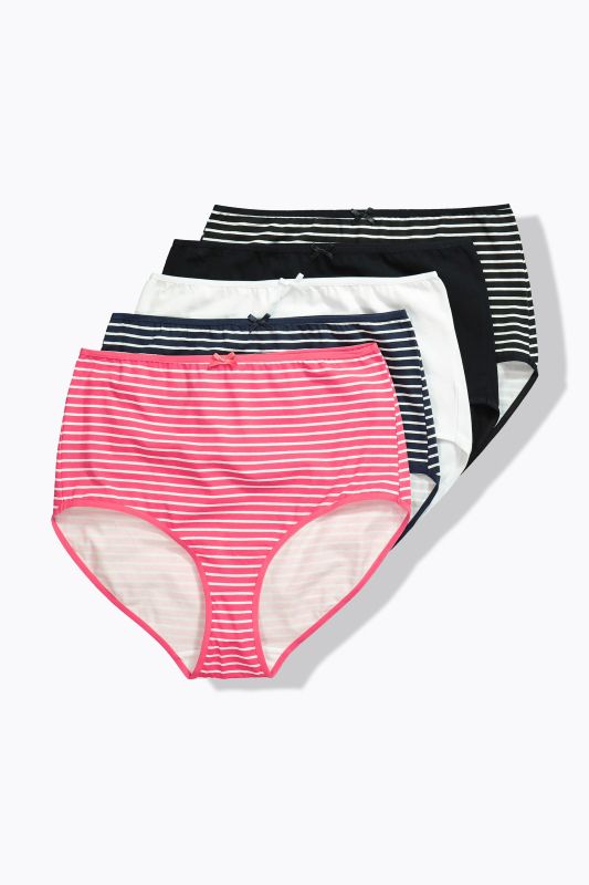 5 Pack Maxi Briefs- Stripes