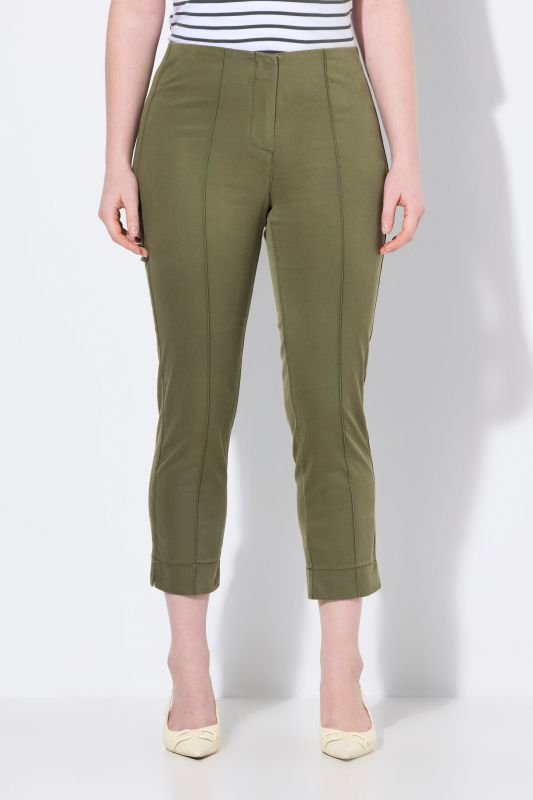 Cigarette Pintuck Elastic Waistband Pants