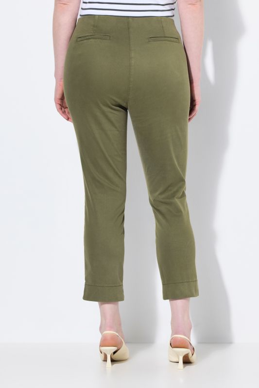Cigarette Pintuck Elastic Waistband Pants