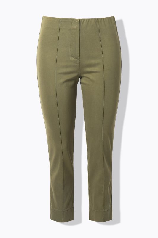 Cigarette Pintuck Elastic Waistband Pants